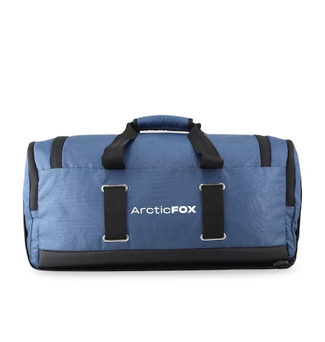 Blue Printed Travel Duffel Bag